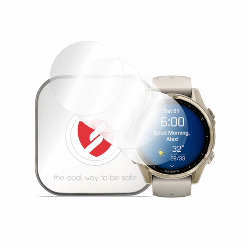 Folie Protectie Smart Protection Premium Classic pentru Garmin Fenix 8 43mm, Set 4 bucati, Plastic