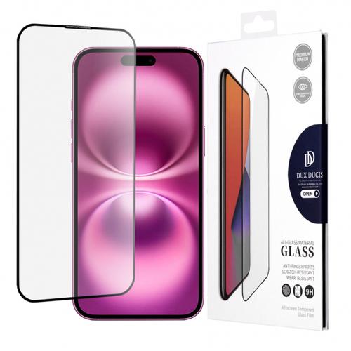 Folie de protectie Ecran DUX DUCIS pentru Apple iPhone 16 Plus, Sticla Securizata, Edge Glue