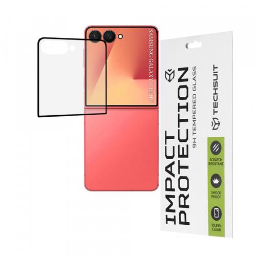 Folie de protectie Ecran Exterior Techsuit pentru Samsung Galaxy Z Flip7 F766, Sticla Securizata, Full Glue, 111D
