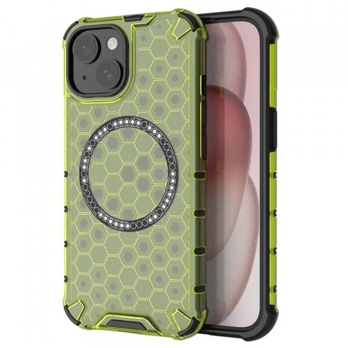 Husa MagSafe pentru Apple iPhone 14, Techsuit, HoneyComb Shield, Verde