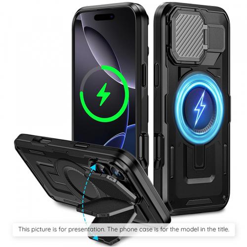 Husa MagSafe pentru Apple iPhone 17 Pro Max, Techsuit, CamVault, Neagra