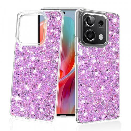 Husa pentru Xiaomi Poco X6 / Note 13 Pro 5G, Techsuit, Sparkly Glitter, Magenta