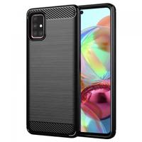 Husa pentru Samsung Galaxy A71 A715, Techsuit, Carbon, Neagra