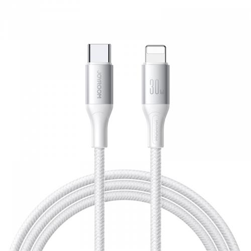 Cablu Date si Incarcare USB-C - Lightning Joyroom S-A28 Flash, 30W, 1m, Alb
