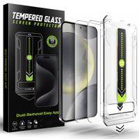 Folie de protecție Ecran Techsuit TitanGlass CrystalHD pentru Samsung Galaxy S25+ S936 / S24+ S926, Sticlă Securizată, Full Glue, Set 2 bucăți