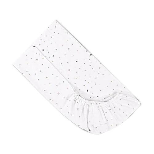 Cearceaf cu banda elastica Lorelli Happy Friends Mint, bumbac ranforce, 60 x 120 cm