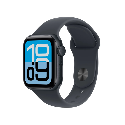 Smartwatch Apple Watch SE 3 (2025), GPS, 40mm, Ecran Retina LTPO OLED, Chip S10 cu Procesor Dual-Core, 64GB Flash, Wi-Fi, Bluetooth, Curea Sport Band M/L (Negru) Smartwatch Apple Watch SE 3 (2025), GPS, 40mm, Ecran Retina LTPO OLED, Chip S10 cu Procesor Dual-Core, 64GB Flash, Wi-Fi, Bluetooth, Curea Sport Band M/L (Negru)
