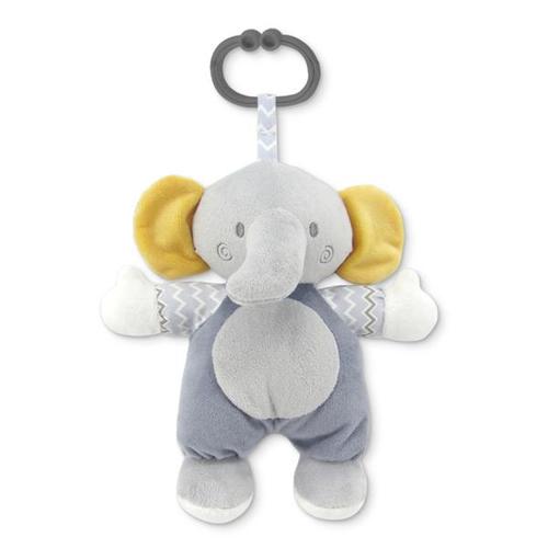 Jucarie de plus Lorelli Elefant, 22 cm, zornaitoare, 0 luni+