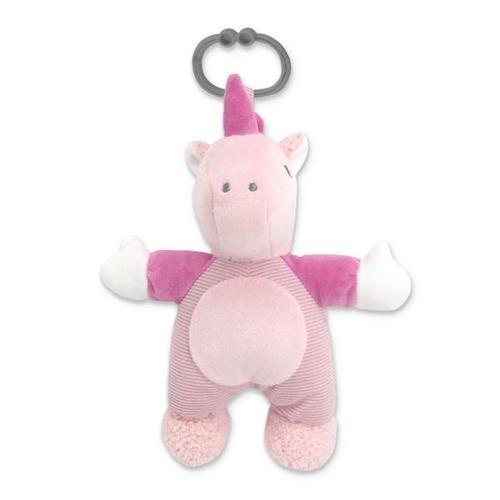 Jucarie de plus Lorelli Unicorn, 22 cm, zornaitoare, 0 luni+, Roz
