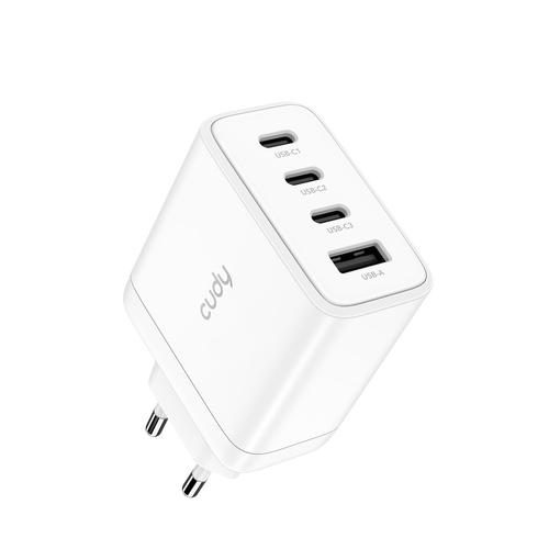 Incarcator retea Cudy CH70_EU, 65 W, 3x USB Type-C, 1x USB-A (Alb)
