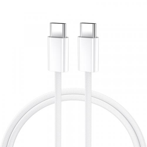 Cablu Date si Incarcare USB-C - USB-C BWOO BO-X284, 60W, 2m, Alb