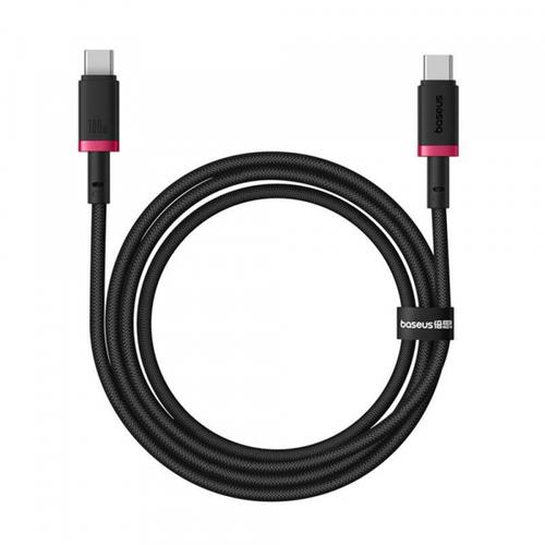 Cablu Date si Incarcare USB-C - USB-C Baseus Dura Series P10377803U01-01, 100W, 1m, Negru/Rosu