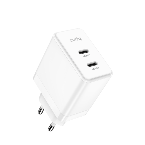 Incarcator retea Cudy CH40_EU, 40 W, 2x USB Type-C (Alb)
