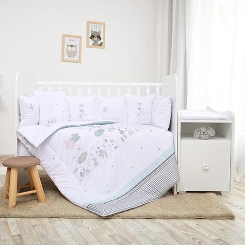 Set lenjerie pat 8 piese Lorelli Trend Giraffe, bumbac ranforce