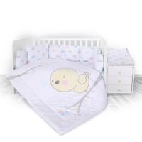 Set lenjerie pat 8 piese Lorelli Trend Chicken, bumbac ranforce