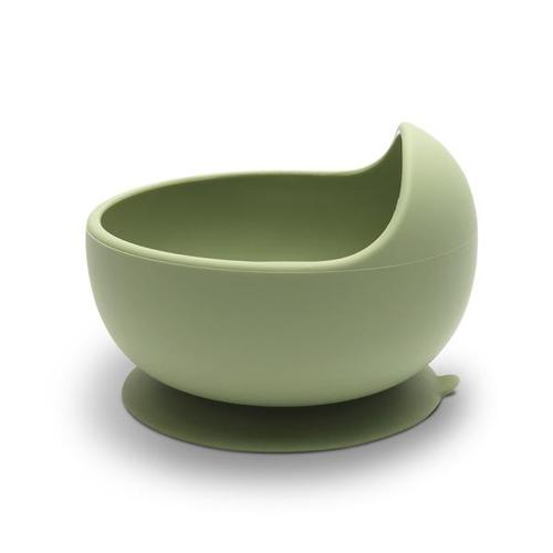Bol de hranire din silicon natural Lorelli Fresh Green, cu ventuza, 6 luni+