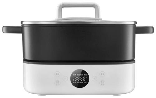 Multicooker Xiaomi Hot Pot Cooker, 6l, 2000 W, 6 niveluri smart de caldura, Temporizator, Material antiaderent, Capac din sticla securizata (Alb/Negru) - 0 | YEO