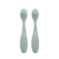 Set de 2 lingurite Lorelli My Friend, margine rotunjita, 6 luni+, Verde
