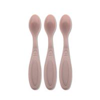 Set de 3 lingurite Lorelli My Friend, margine rotunjita, 6 luni+, Roz