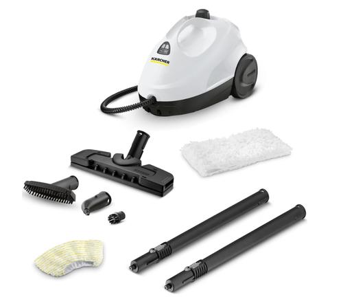 Aparat de curatat cu aburi Karcher KST 2, 1.512-601.0, 1500 W, 75mp, 3.2 bar, timp incalzire 6.5 min (Alb/Negru)