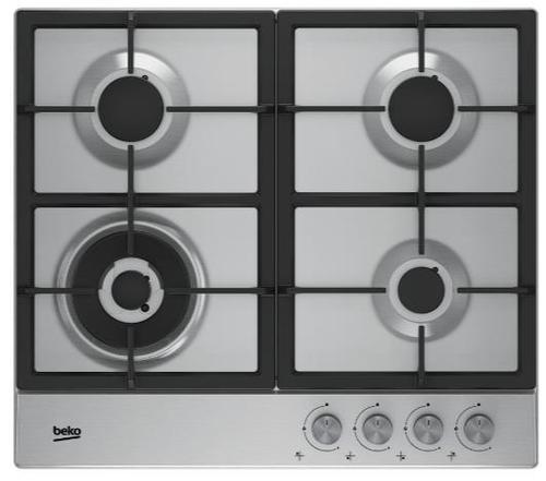 Plita incorporabila Beko HIAW64225SX, Gaz, 4 arzatoare (Inox)