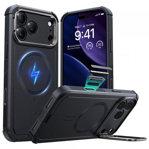 Husa MagSafe pentru Apple iPhone 17 Pro Max, ESR, Cyber Armor Kickstand (Negru)