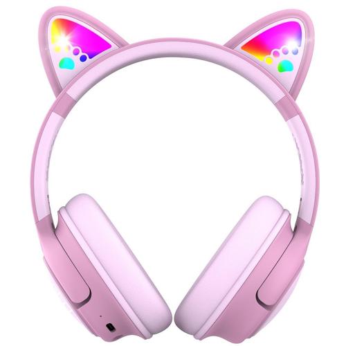 Casti pentru copii PowerLocus Wireless Bobo Cat Ears (Roz)