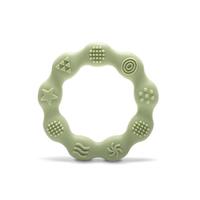 Jucarie de dentitie din silicon Lorelli Ring, 0 luni+, Verde