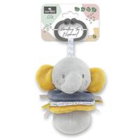 Jucarie de plus Lorelli Elefant, 16 cm, cu vibratie, zornaitoare, 0 luni+