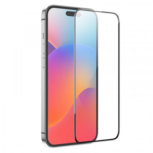Folie de protectie Ecran HOCO G16 pentru Apple iPhone 15 Pro Max, Sticla Securizata, Full Glue, 5D (Transparent/Negru)