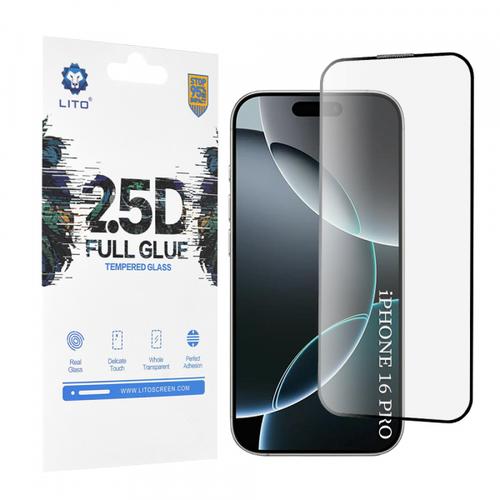Folie de protectie Ecran Lito pentru Apple iPhone 17 / 16 Pro, Sticla Securizata, Full Glue, 2.5D