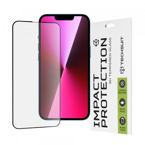 Folie de protectie Ecran Techsuit M2 pentru Apple iPhone 16e / 14 / 13 Pro / 13, Sticla Securizata, Full Glue, 111D