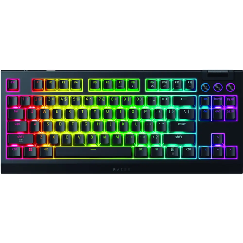 Tastatura Gaming Wireless Razer BlackWidow V4 Tenkeyless HyperSpeed, 2.4G/Bluetooth, Autonomie 980 ore, Chroma RGB (Negru)
