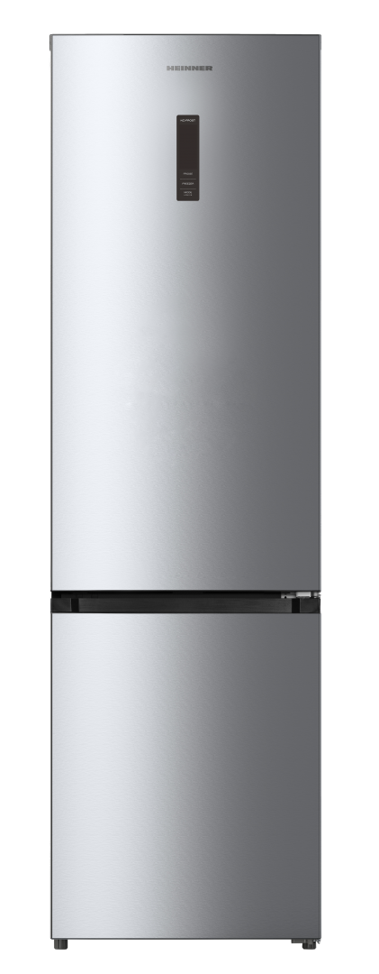 Combina frigorifica HEINNER HCNF-HM377INVXC, 377 l, No Frost, Clasa C, Compresor Inverter, Lumina LED, Functie ECO, Functie Vacanta, H 200.5 cm (Inox)