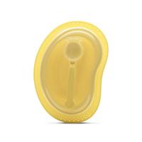 Set de hranire 3 piese Lorelli, contine farfurie, castron cu capac, lingurita, 6 luni+, Galben