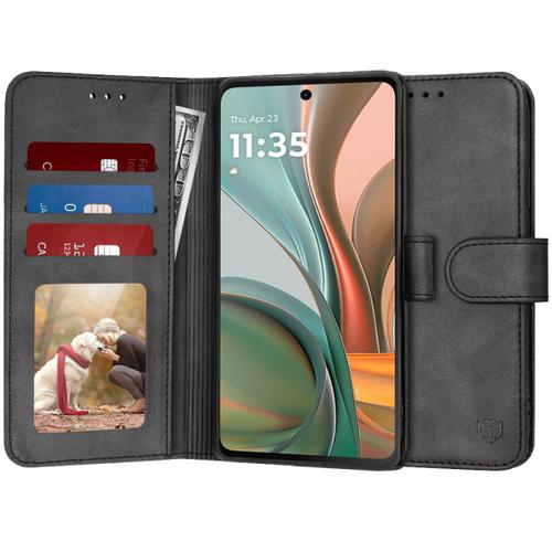 Husa pentru Motorola Moto G75, Techsuit Diary Book (Negru)