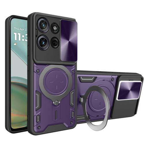 Husa pentru Motorola Moto G75, Techsuit, CamGuard Pro (Mov/Negru)