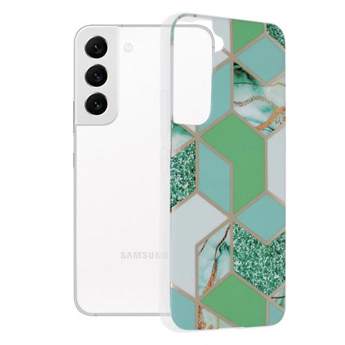 Husa pentru Samsung Galaxy S22 5G S901, Techsuit, Marble, Verde