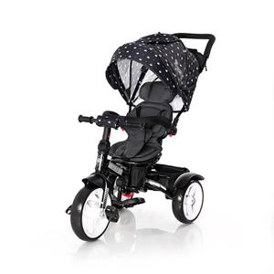 Tricicleta multifunctionala 4in1 Lorelli Neo, Centura de siguranta cu prindere in 3 puncte, scaun rotativ, Negru