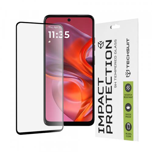 Folie de protectie Ecran Techsuit pentru Motorola Moto E15 / G05, Sticla Securizata, Full Glue, 111D