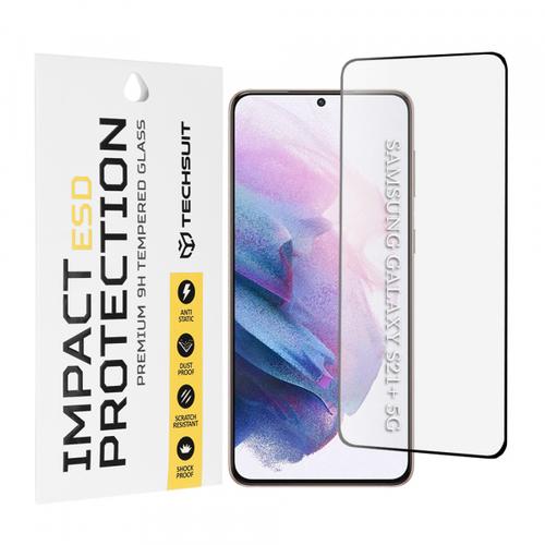 Folie de protectie Ecran Techsuit pentru Samsung Galaxy S21+ 5G G996, Sticla Securizata, Full Glue