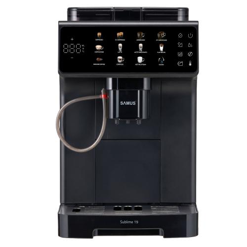 Espressor automat Samus Sublime 19, 1400 W, 19 bari, Ecran IMD 5inch, 10 tipuri bauturi, Rezervor 2l (Negru) Espressor automat Samus Sublime 19, 1400 W, 19 bari, Ecran IMD 5inch, 10 tipuri bauturi, Rezervor 2l (Negru)