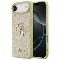 Husa pentru Apple iPhone Air, Guess, Fixed Glitter Big 4G, Aurie
