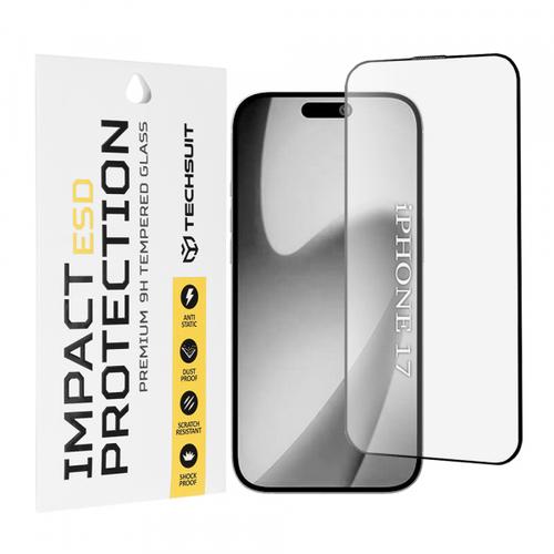 Folie de protectie Ecran Techsuit pentru Apple iPhone 17, Sticla Securizata, Full Glue