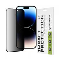 Folie de protectie Ecran Privacy Techsuit pentru Apple iPhone 14 Pro, Sticla Securizata, Full Glue, 111D