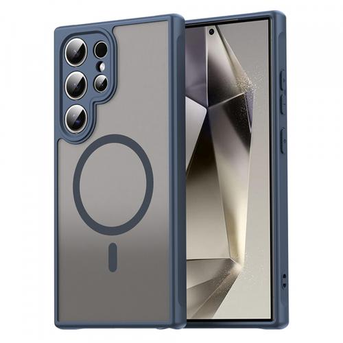 Husa MagSafe pentru Samsung Galaxy S24 Ultra S928, Techsuit, HaloFrost II, Bleumarin