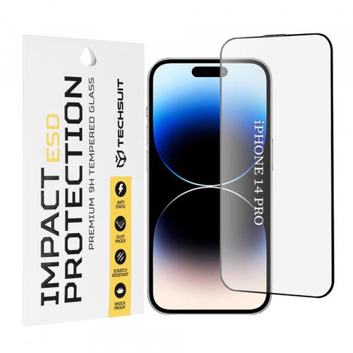Folie de protectie Ecran Techsuit pentru Apple iPhone 14 Pro, Sticla Securizata, Full Glue