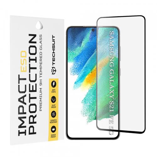 Folie de protectie Ecran Techsuit pentru Samsung Galaxy S21 FE 5G G990, Sticla Securizata, Full Glue