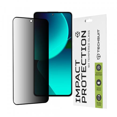 Folie de protectie Ecran Privacy Techsuit pentru Xiaomi 13T Pro / 13T, Sticla Securizata, Full Glue, 111D