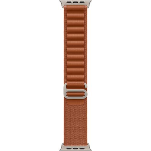 Curea Smartwatch Apple MFTC4ZM/A pentru Watch 49mm, Terra Cotta Alpine Loop - Medium - Natural Titanium Finish (Maro)